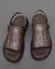 Fashion Genuine Leather Men Sandals Male Summer Shoes Outdoor Casual Sandals Cowhide Beach Shoes Two Uses Men's Brown Sandals Slippers