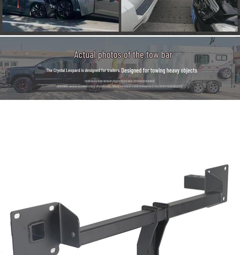 Ideal MEGA Tow Hitch - Square Hole Tow Bar Rear Bumper Towing Hook