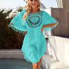 New Sexy Off Shoulder Hollowed Out Loose Fringe Bikini Style Beach Women's Dress