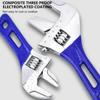 6/8inch Adjustable Wrench with Wide Jaw Cr V Construction Opening Wrench for Mechanics and DIY Enthusiasts