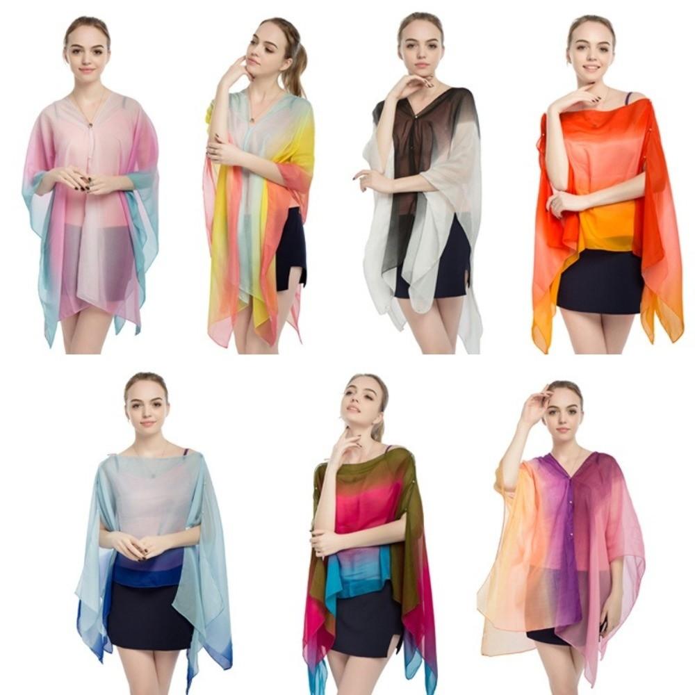 Chiffon Sunscreen Shawl Sun Protection Pullover Top Fashion Chiffon Shrug Summer