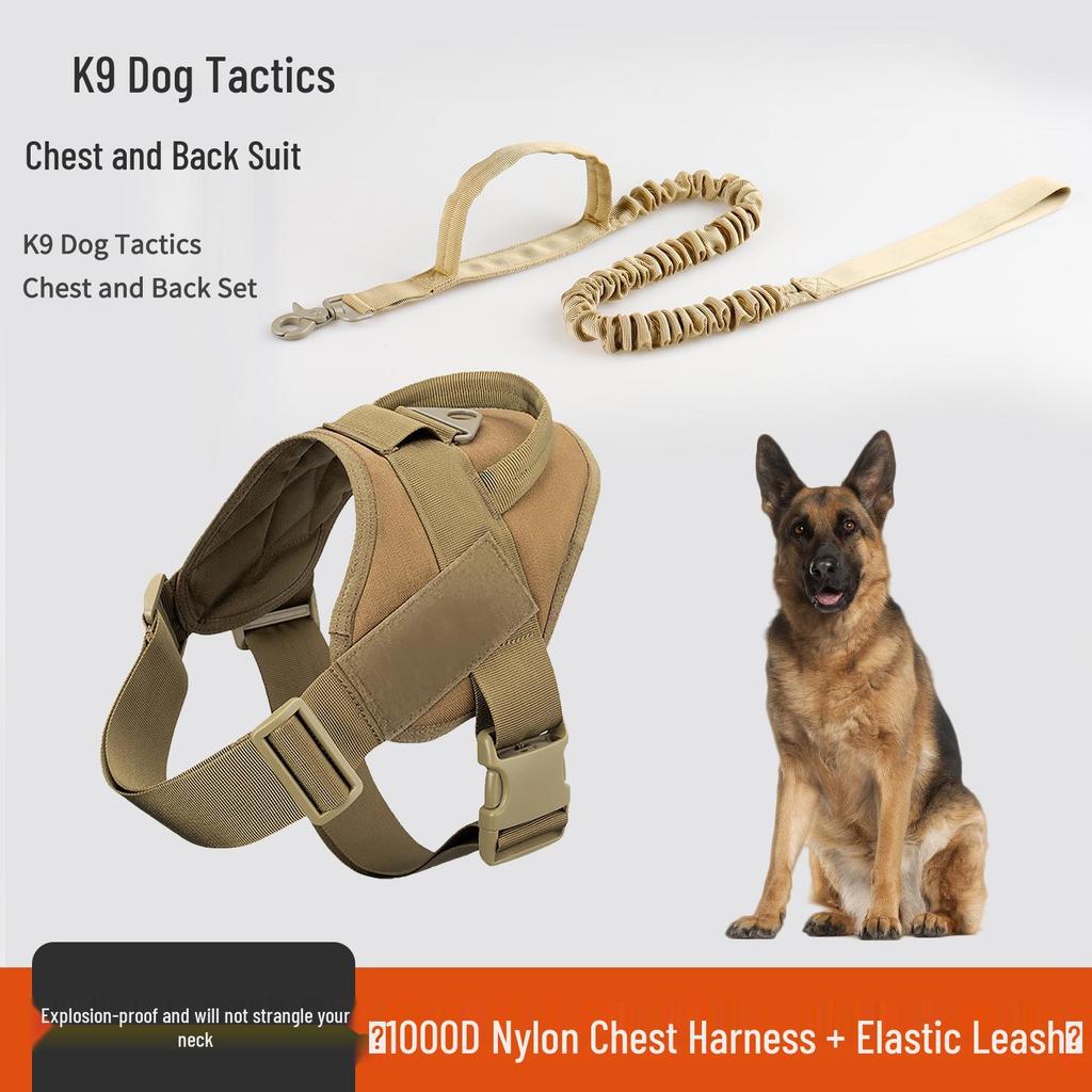 Tactical Dog Collar & Leash Set: Medium-Large Training Harness