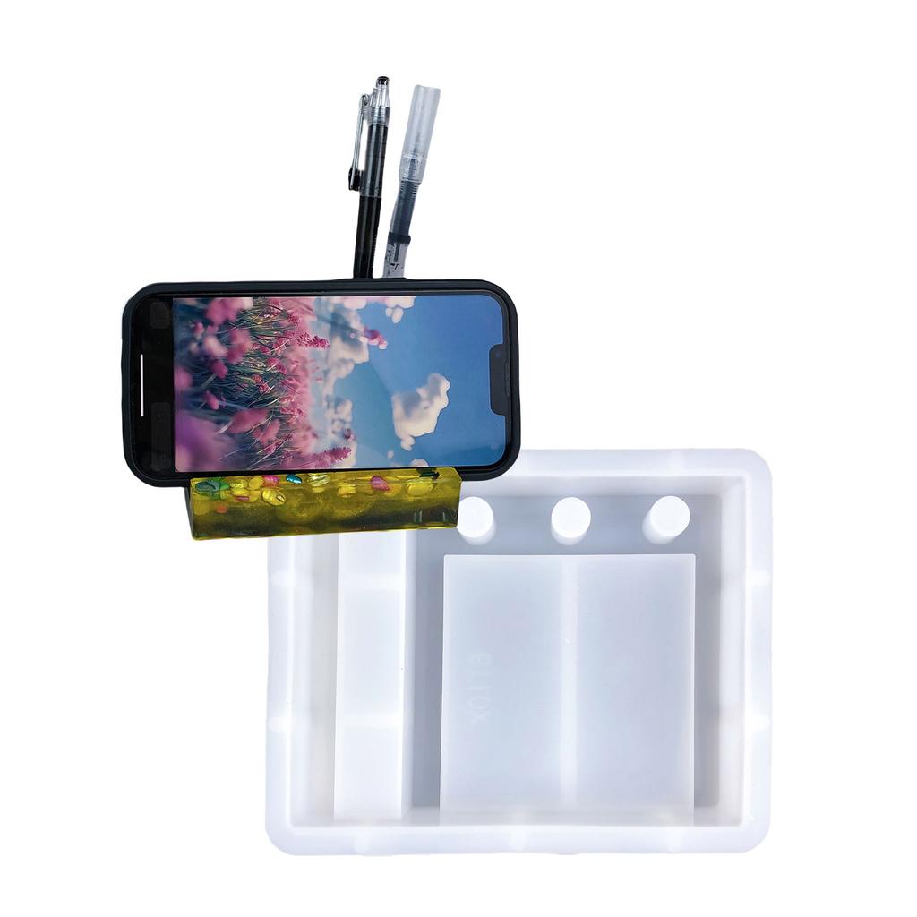 Flexible Silicone Pen Holder Craft Mold Effective Silicone Pen Holder Mold Pen Container for Artistic Desk Arrangement