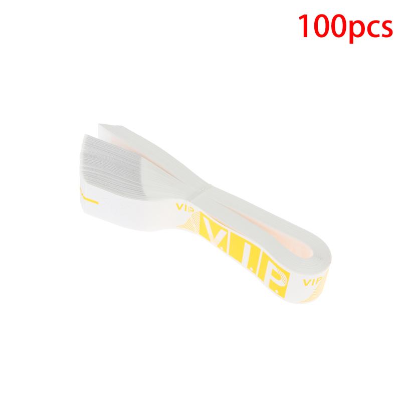 100Pcs Party Paper Bracelet Synthetic Paper Plastic Wristbands Sticky Wristband Painting Pattern Logo Paper Party Wristbands