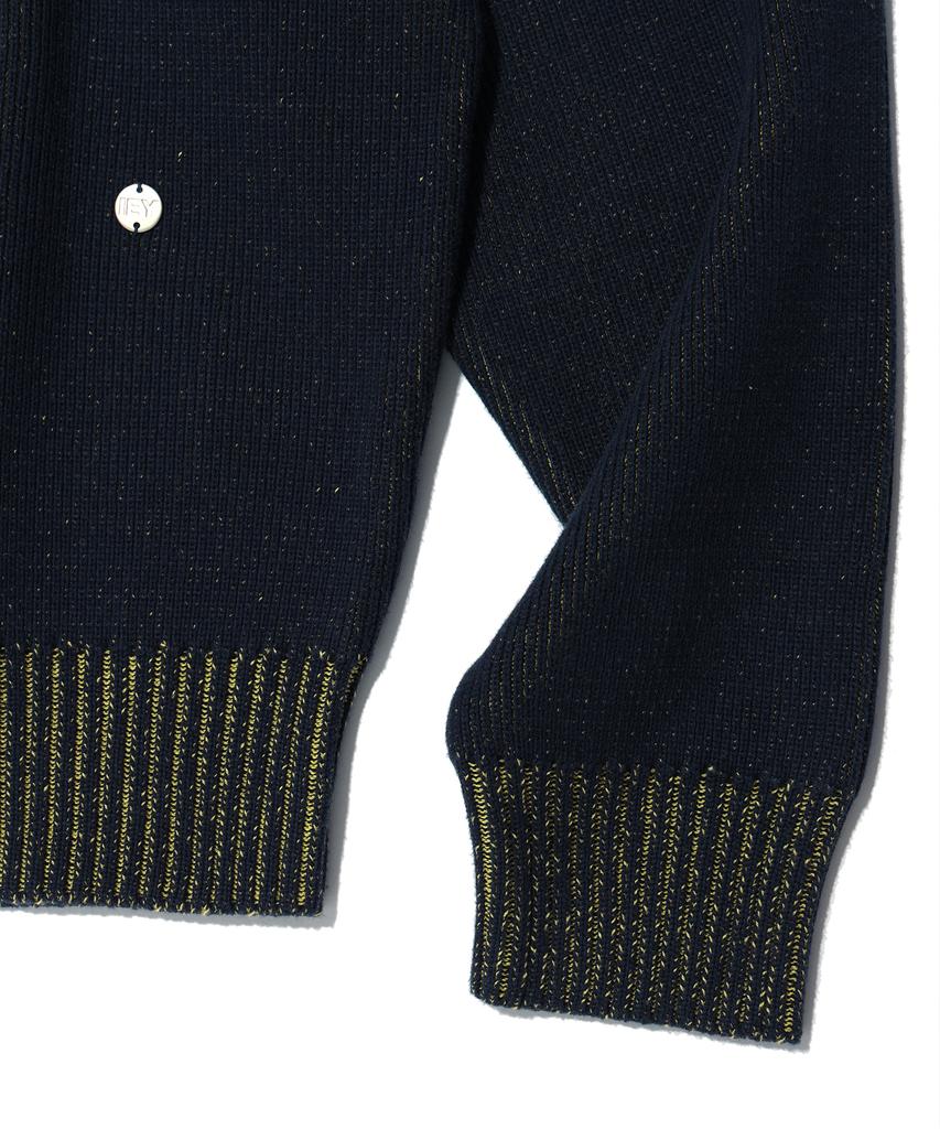 IEY Double Color Round Knit Navy
