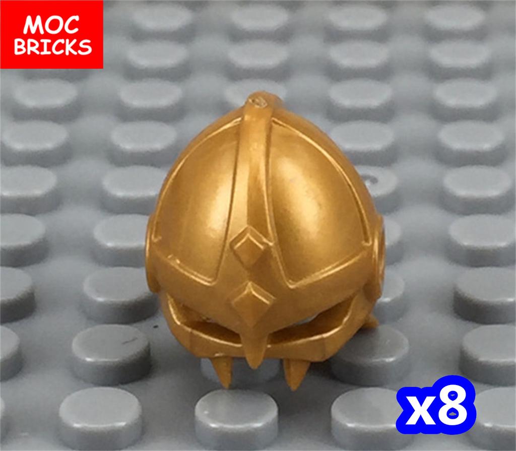 MOC Bausteine Mittelalter Ritter Rom Waffe Goldenes Schwert Schild Speer Hellebarde Helm Actionfigur Pädagogischer Baustein Geschenke