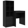 Desk with Drawers 2 Pcs Black Oak Effect