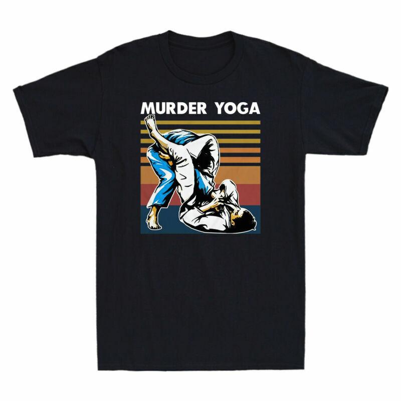 Short Cotton Vintage Yoga Wrestling Unisexs Murder Sleeve Gift Tshirt Shirt Funny