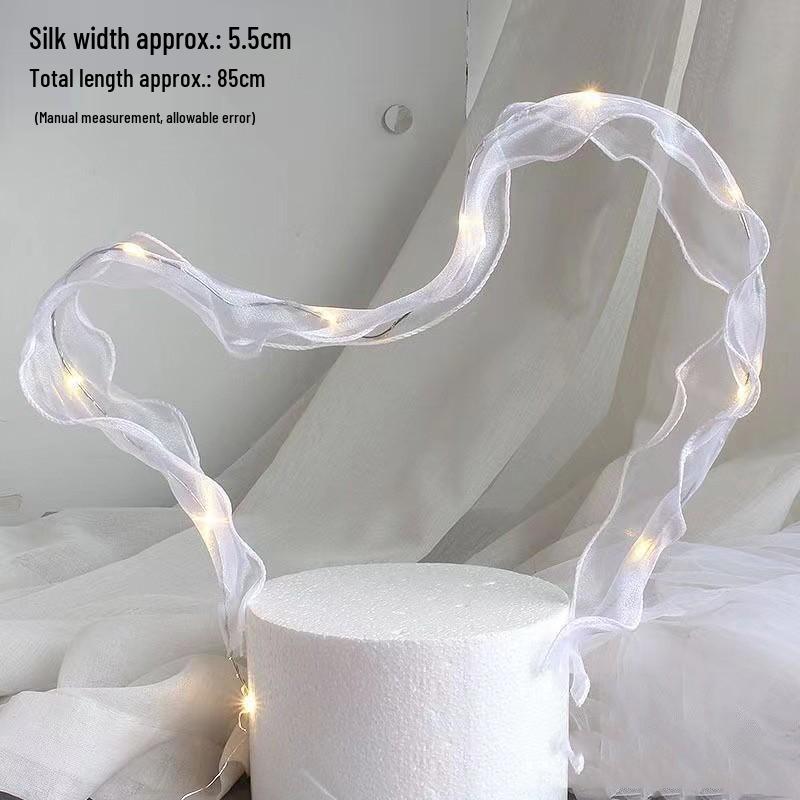 Angel Wing Feather String Lights Cake Topper Ornaments