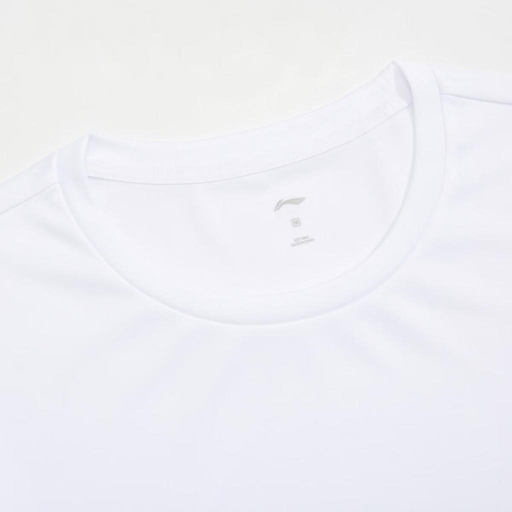 LI-NING Men's Lightweight Quick-Dry Breathable Short Sleeve T-Shirt Summer Fashion Versatile Sportswear Comfortable Casual Sports Top