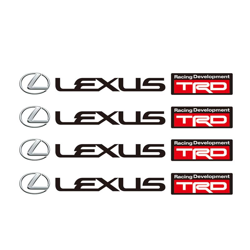 

4Pcs Car Emblem Decal Stickers Styling Decorative Accessories For Lexus F-SPORT ES RX NX LS UX LM LX GX LC RZ IS CT GS RC HS SC