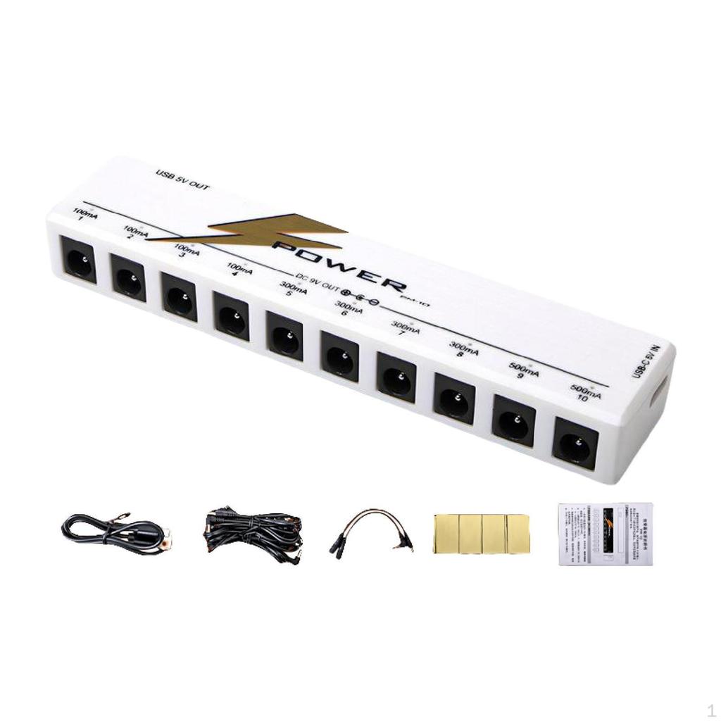 Guitar Supply 10 Isolated Outputs Short Circuit Protection PP Material Portable Design with