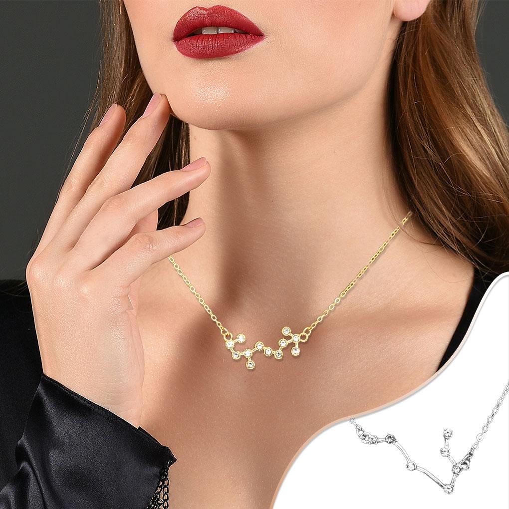 Colar da Amizade DIY com Strass Tema Constelação Ins Pingente Criativo Ajustável para Amante Amigo Presentes de Festival Aniversário