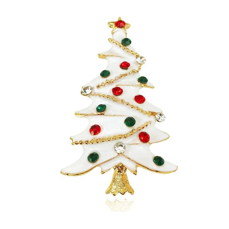 Christmas Tree Brooches For Women Unisex Plant Pins Multi-Color Available Holiday Party Accessories Gifts