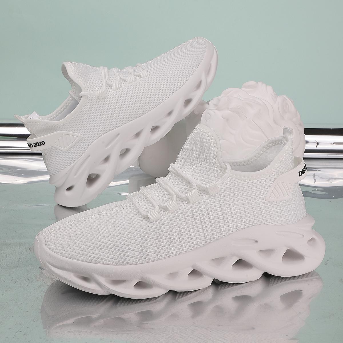 

Fashion Black Men Casual Sneakers Mesh Breathable Shoes Lace Up Male Running Sport Trainers Shoes Lightweight Vulcanize Shoes Size 47 13.5(EU48)