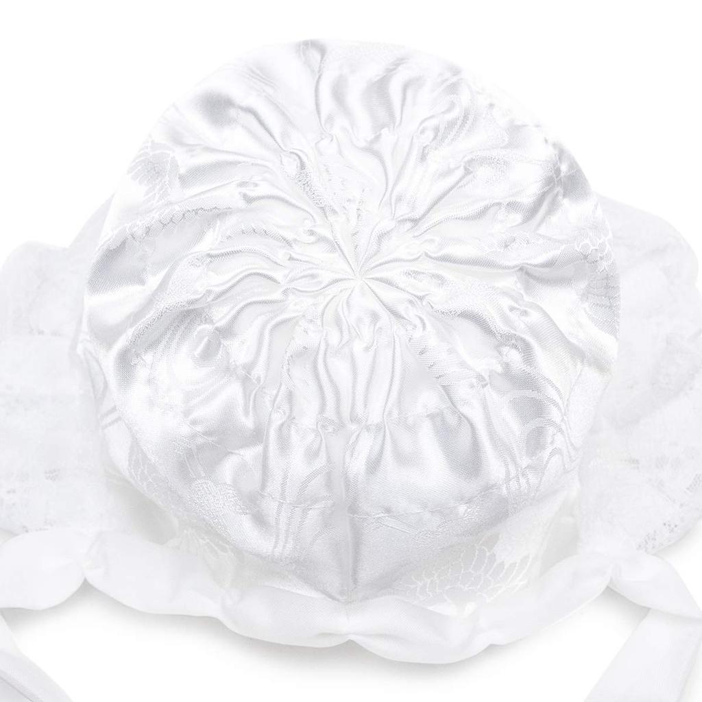 Food made in set for shrine visit baby [Kyoetsu] set, Japan, 2-piece (hat, bib), (white)