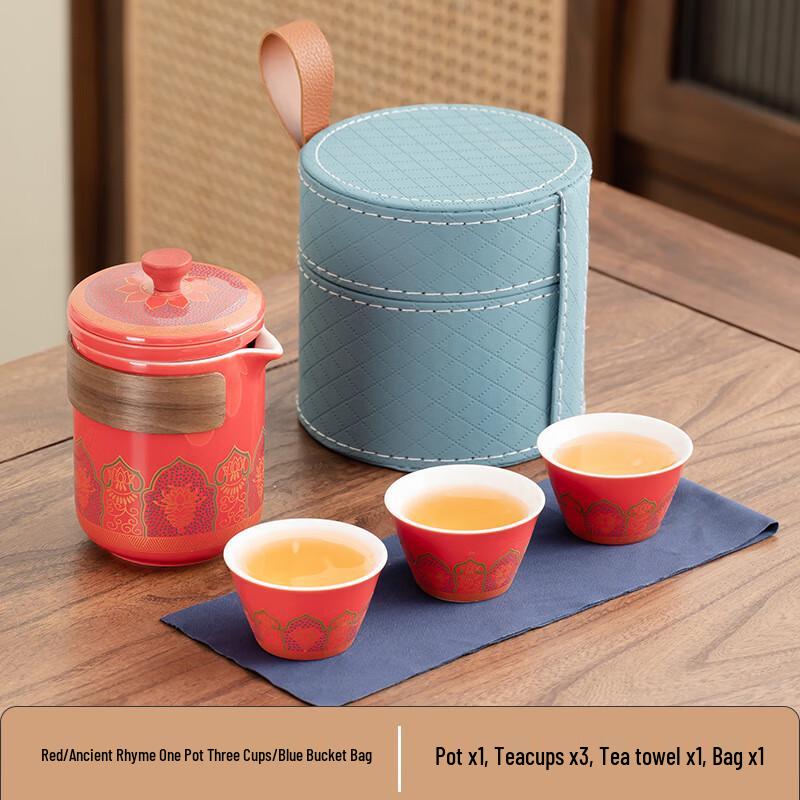Xunyi Ceramic Portable Kung Fu Travel Tea Set