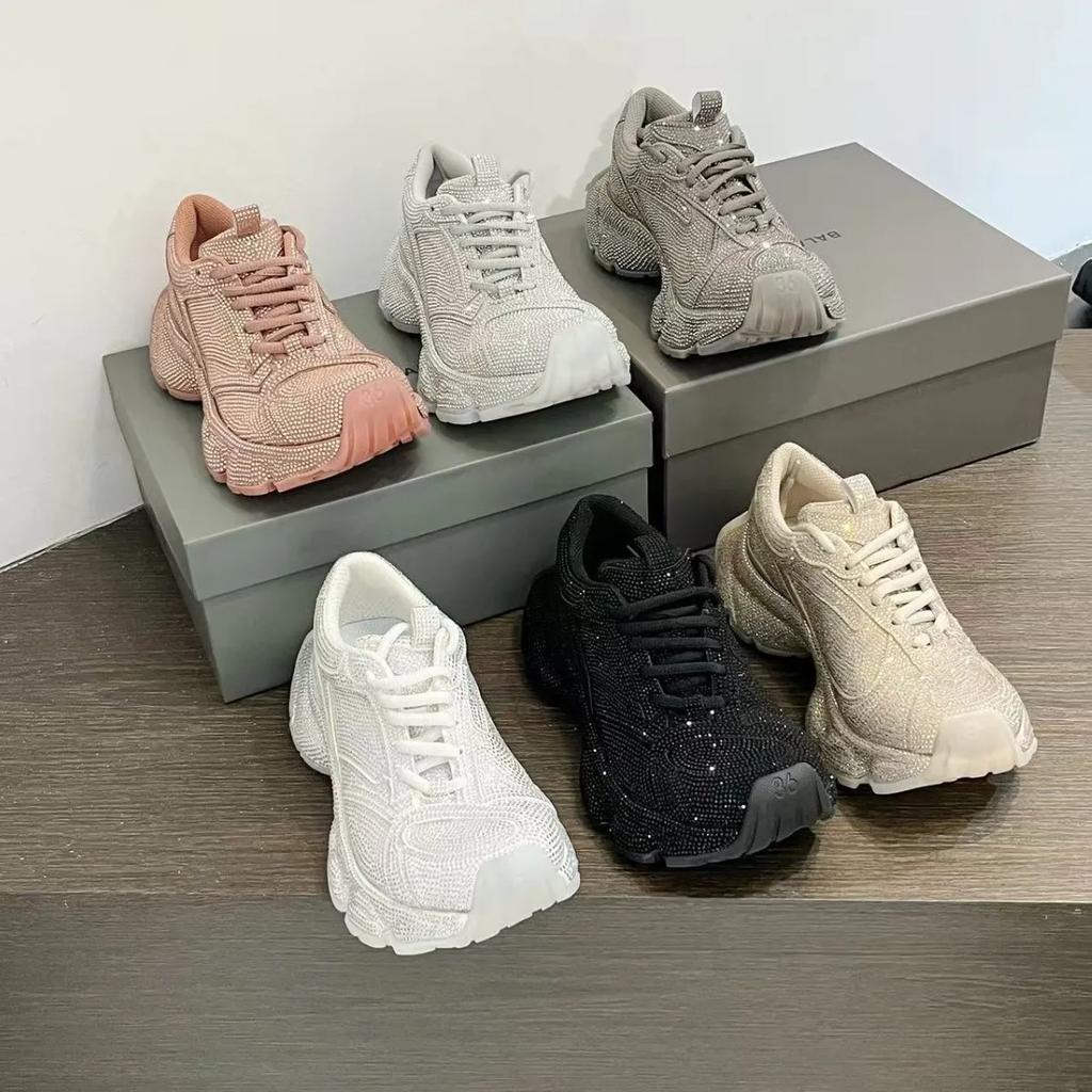 Fashion Luxury Designer Chunky Heel Platform Unisex Shoes All Match Casual Trainers Increase Runway Sport Shoes Large Size Sneakers Male