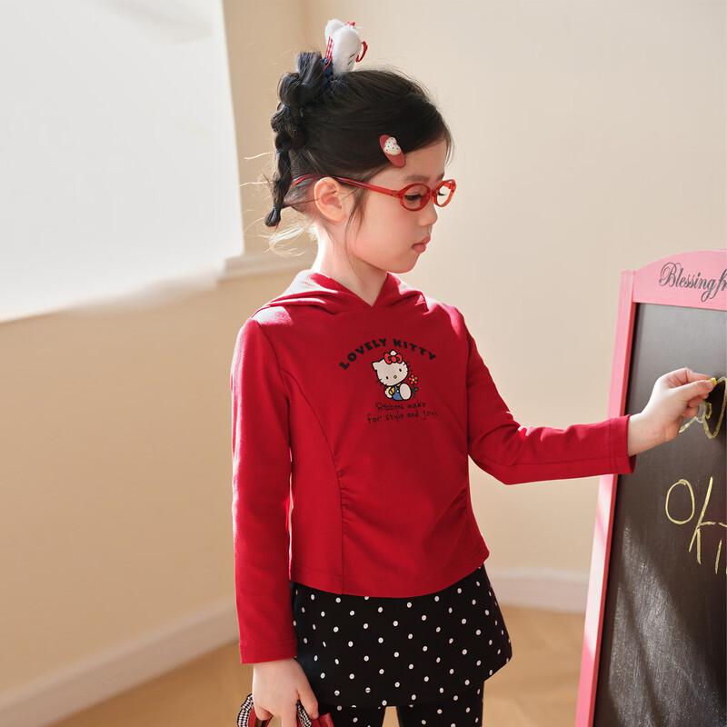 LUSON Baby Girl's Long Sleeve Kitty Hooded T-Shirt