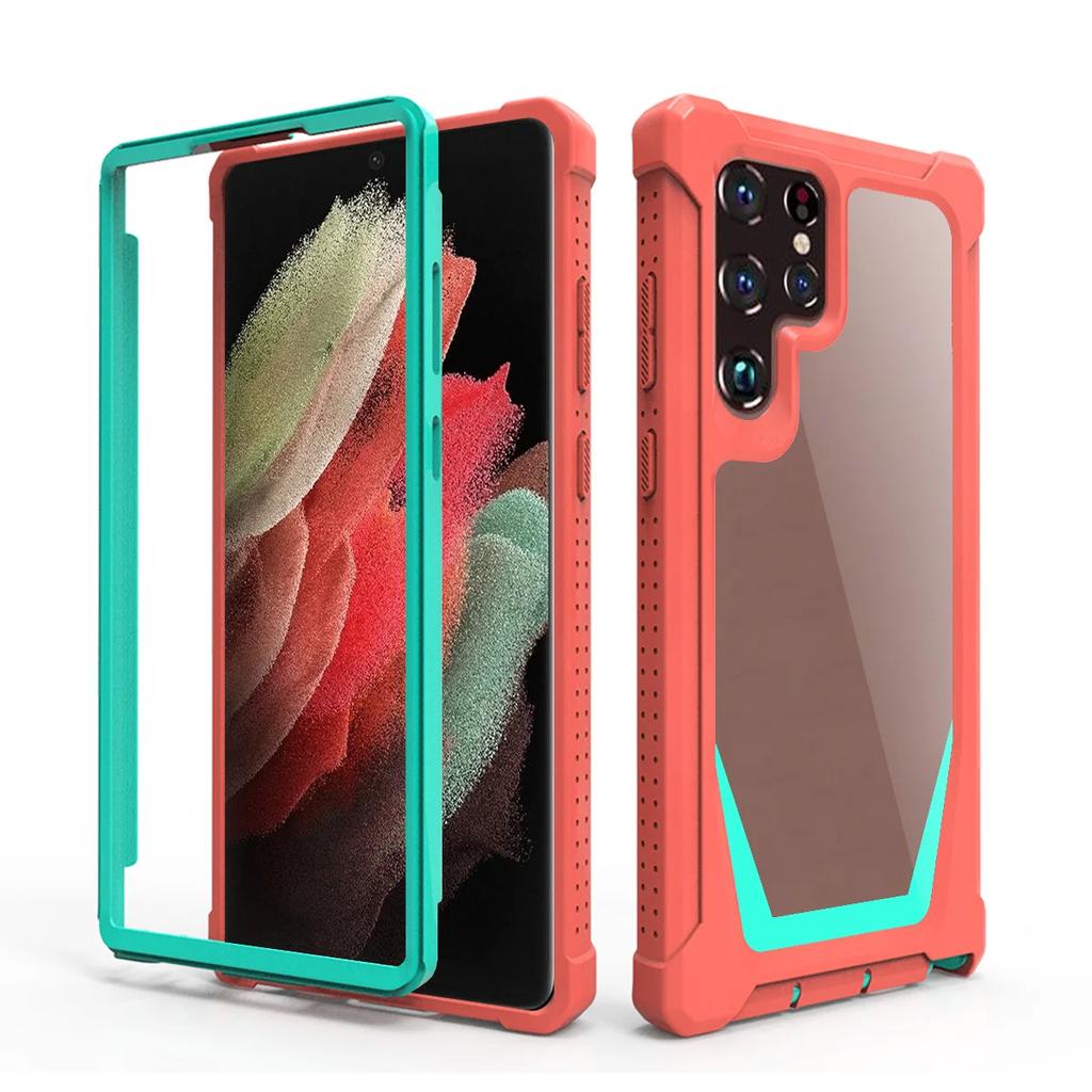 Rüstungs Case für Samsung Galaxy S25 S24 S23 S22 S21 Ultra Plus 5G S20 Note 20 10 Hülle Anti-Fall Schutz Air-bag Klare Schale Fundas