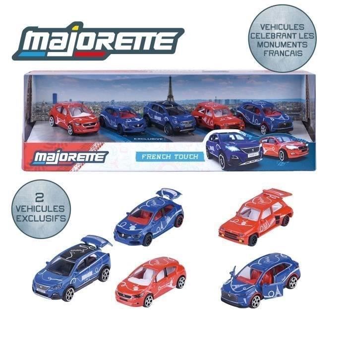 Coffret Cadeau French Touch 5 Véhicules - MAJORETTE - Modeles français, monuments Paris - 2 exclusifs - Échelle 1/64 - Des 3 ans