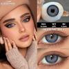 Eyeshare 2 Bucăți Pupile Gri pentru Ochi Lentile de Contact Colorate Albastru Lentilă Căprui Natural Valabile pentru 6 Luni Lentile Moi