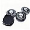 4pcs Skull Logo Emblem Car Wheel Center Caps 74mm 69mm Wheels Hub Centre Cap Skulls Badge Rim Hubcaps Cover Lid Car Accessories