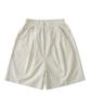 ANALOG MOOD Linen-Like Bermuda Pants (Cream)