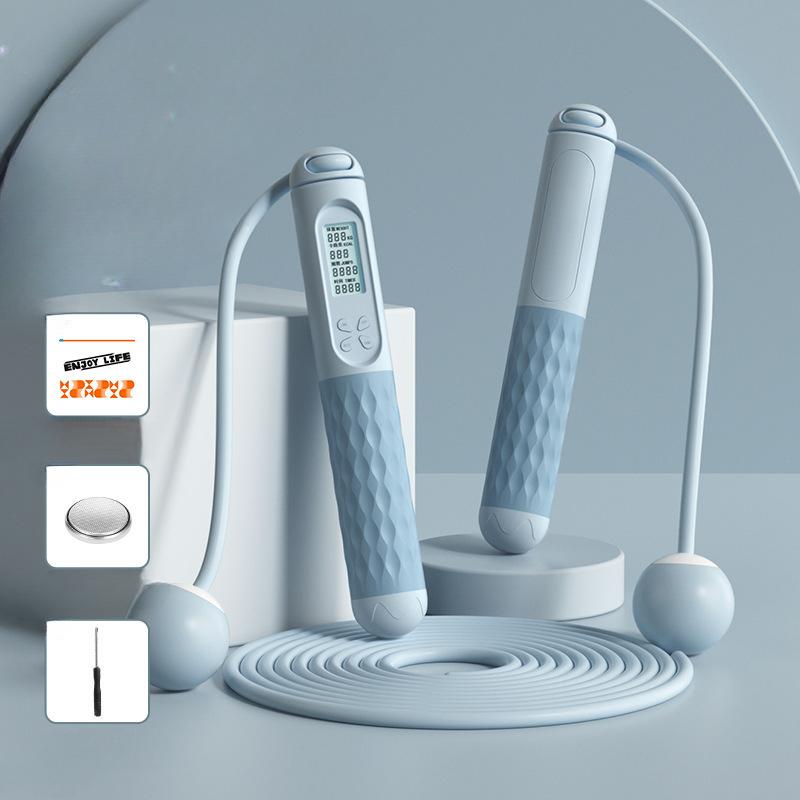Skipping Rope Intelligent Cordless Counting Load-bearing Steel Wire Rope Student Sports Goods Big Ball Skipping Home Fitness Rope.
