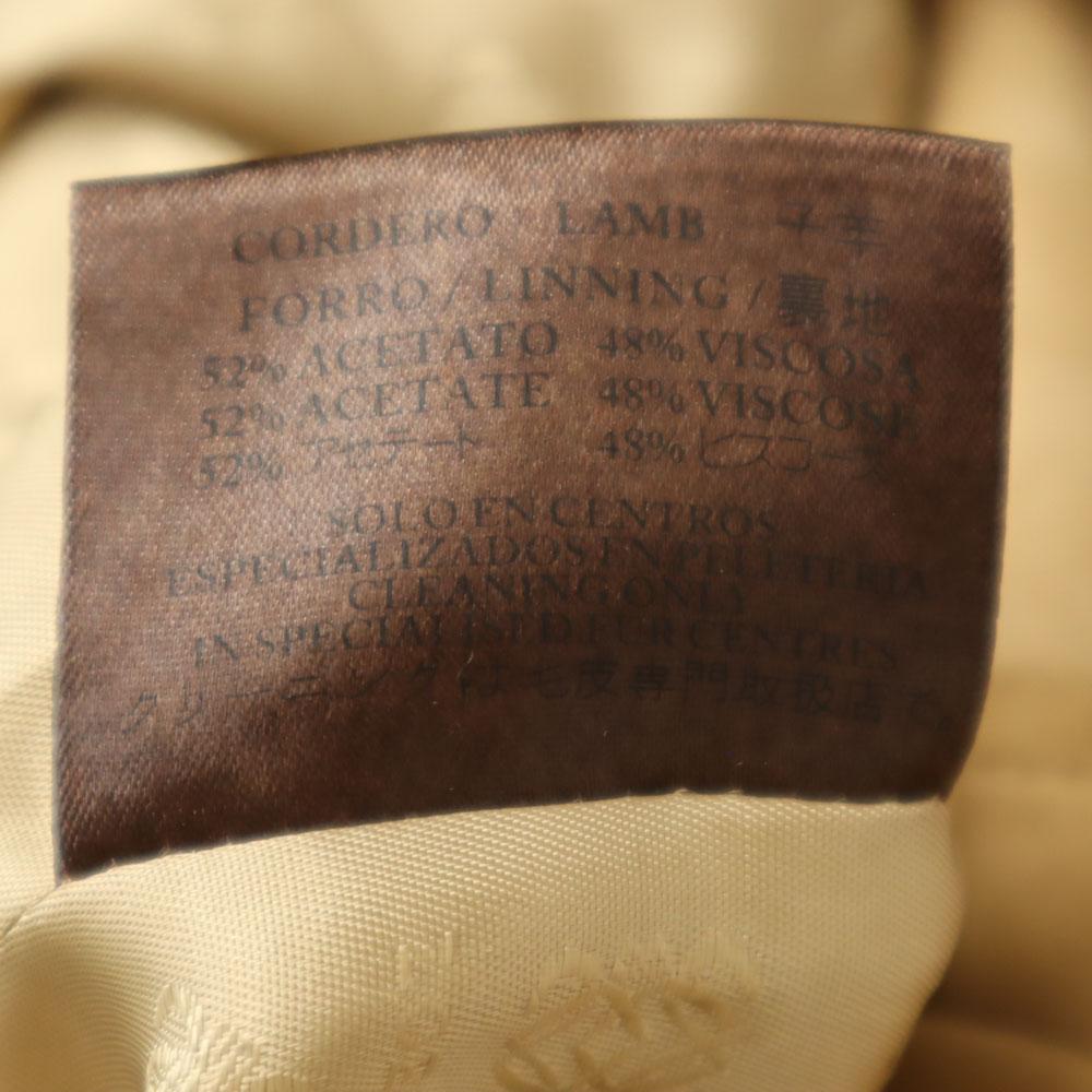 Loewe Made In Spain Suede Leather Coat 40 Beige Women Used