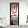 PE Blood Fingerprints Door Stickers Decorative Halloween Decorative Door Sticker  Bathroom Rooms