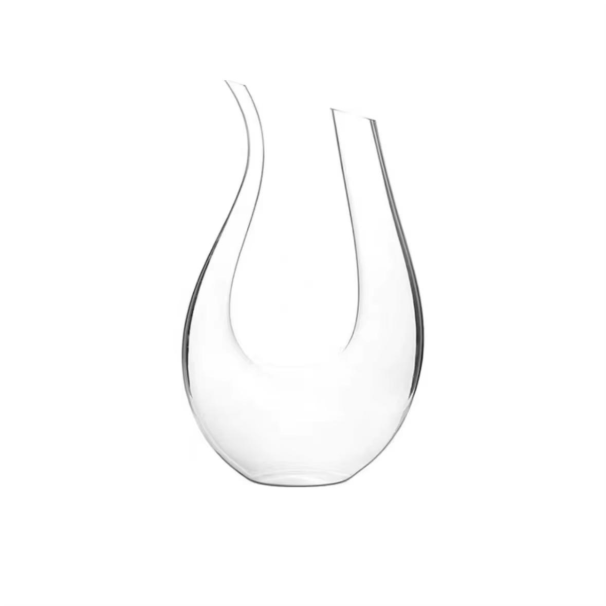

Crystal U-shaped Big Decanter Handmade Crystal Red Wine Brandy Champagne Glasses Decanter Bottle Jug Pourer Aerator Family Bar