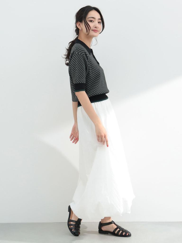 Skirt Washer Balloon Skirt OFF WHITE ONE SIZE [Beams Heart] Women's
