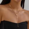 The New Y-shaped Necklace Is Fashionable and Versatile, Fringed with Diamonds, Sunflower Sweater Chain, and The Necklace Is Exquisite and Elegant.