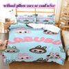 Cartoon characters Pattern Bedding Quilt Set Quilt Cover Pillowcase Home Decoration Birthday Gift (1 * duvet cover + 2 * pillowcase, without core)
