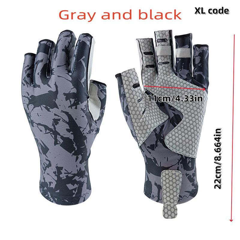 Men s Wear-resistant Non-slip Half-finger Sea Fishing Gloves - Breathable, Sweat-absorbent Outdoor Gear