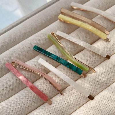 3 pezzi/set Barrettes in Acetato Semplici Oblunghe Geometriche Fermagli per Capelli Forcina Spille Laterali Carine Dolci Accessori per Capelli da Donna