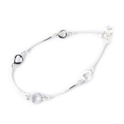 [G1739] - Silver Bracelet 'Angelic Heart'