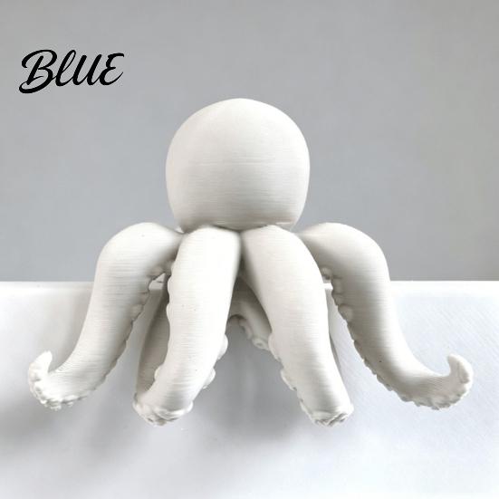 Unique Office Gadgets 3D Printed Octopus Figurine Cute Marine Animal Sculpture for Playful Desk Accessories Computer Monitor Decor Shelf Ornament,