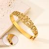 1Arabic luxury style stainless steel piece18K The gold-plated delicate hollow bracelet features exquisite Arabic-style hollow patterns, elegantly