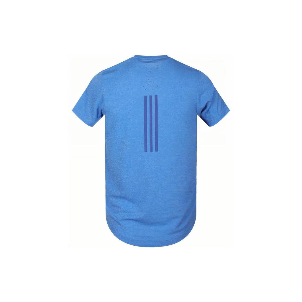 adidas T Shirts Men's Blue Crew Neck Moderate Straight Fit FL8582