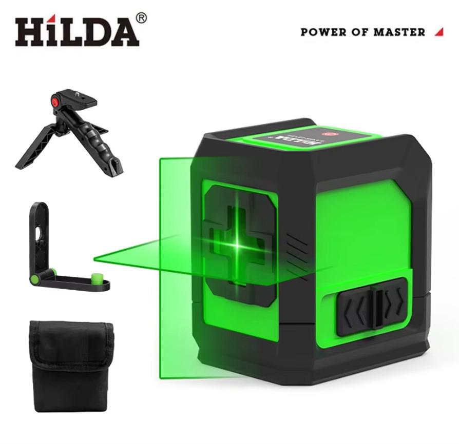 Mini Portable High-Precision 2-Line Laser Level with Green Light and Infrared