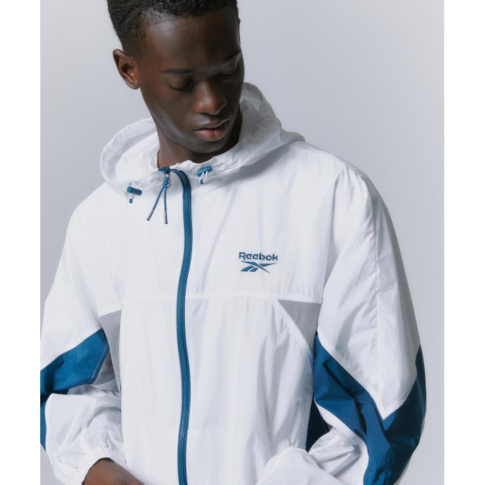 Reebok Mesh Hybrid Windbreaker   White  Turquoise