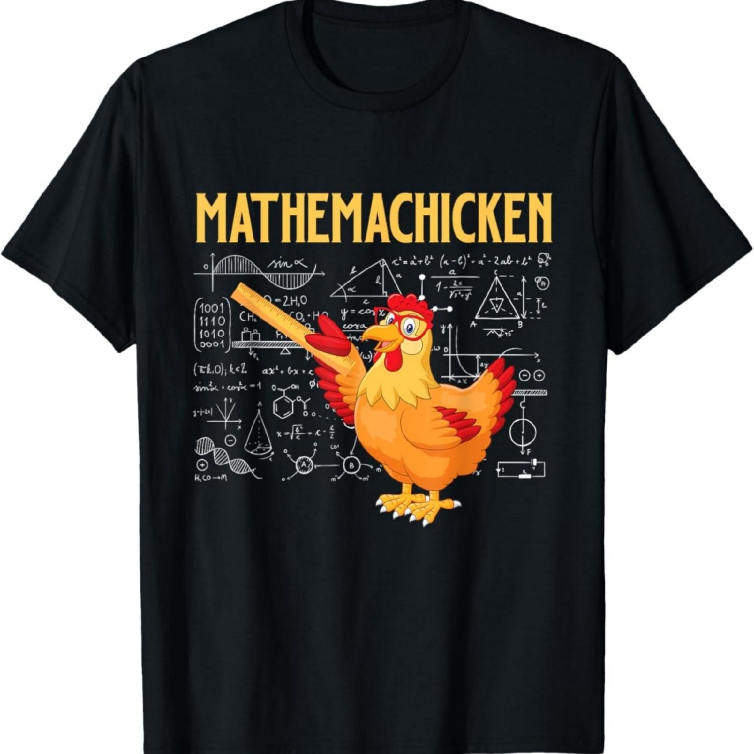 Mathemachicken - Chicken Math Lover Animal Poultry Owner T-Shirt XXXXXL разноцветный