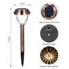 4 PCS Solar Powered Energy LEDs Lawn Light Spike Lamp Sensitive Light Control/ IP44 Water
