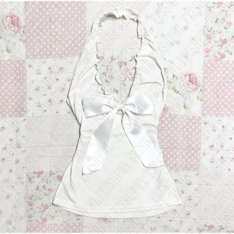 

Бантовая юбка Мода Розовый Торт Девочка Короткое платье Милый Сладкий Гяру Бант Кружево Юбки средней длины White 2 L