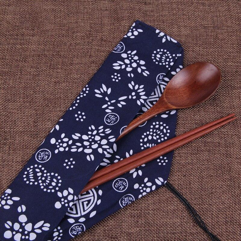 

Японский Портативный Набор Палочек и Ложки, Деревянный Набор Палочек и Ложки, Посуда для Пикника на Открытом Воздухе, Дорожная Посуда, Праздничные Подарки