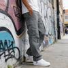 Men Casual Cargo Pants Multi-Pocket Baggy Trousers Loose Fit Straight Leg Joggers Pants for Street Gym Running Hiking