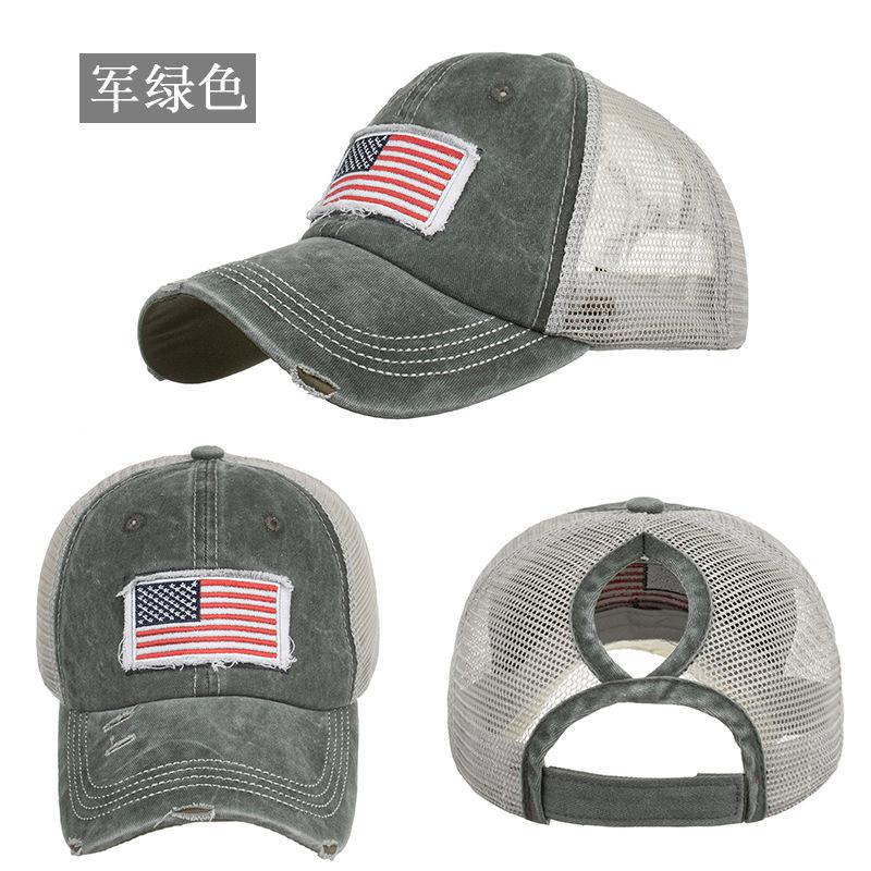 

Вымытые и старые волосы, собранные в хвост, бейсбольная кепка с сеткой, бейсболка, кепка, кепка от солнца армия зеленый