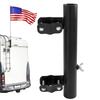 RV Flag Pole Mount RV Bumper Flag Pole Mount Rust-Resistant Heavy Duty Steel Bracket Removable For Parades Boating Deck Dock